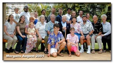 Morgan Family Reunion, August 2001, Honolulu